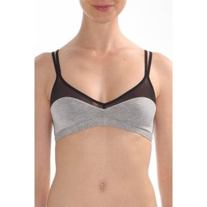 NWT Naked Whisper Wirefree Bra W160617 32/S Grey/Black